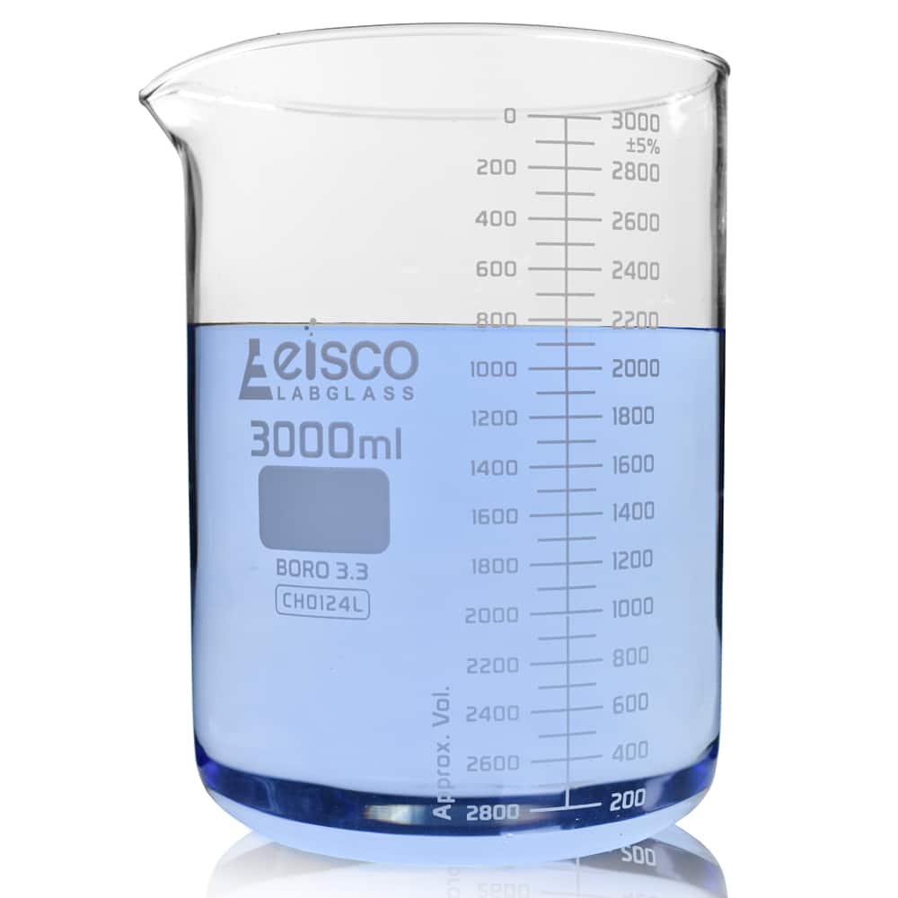 3000ml Tall Form Eisco Labglass Borosilicate Glass Beaker