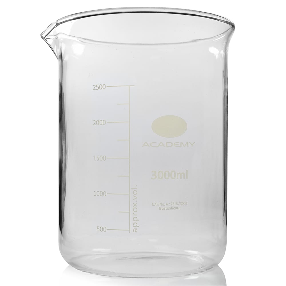 3000ml Tall Form Academy Borosilicate Glass Beaker