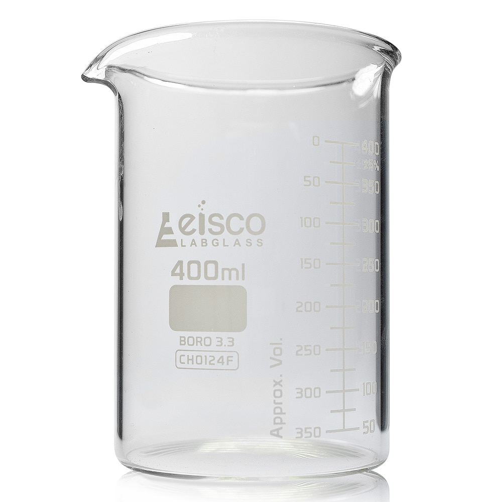 400ml Low form glass beaker