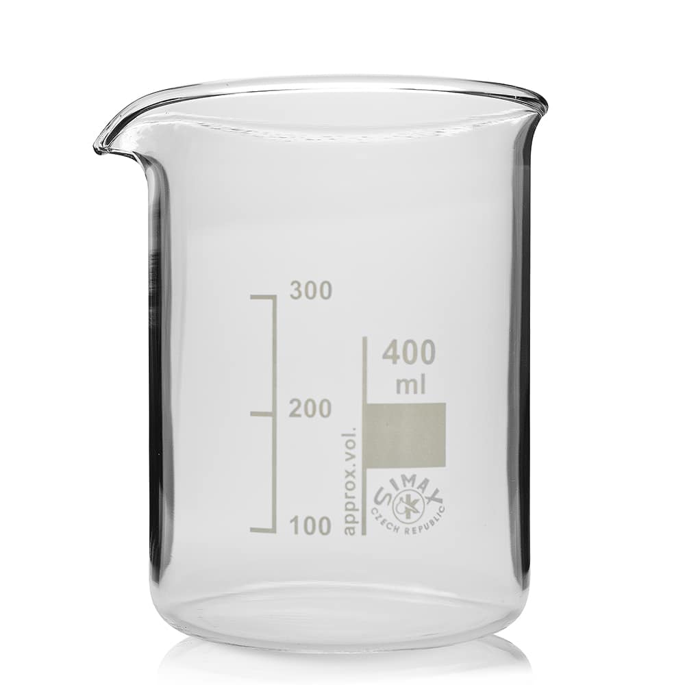 400ml Simax Low Form Borosilicate Glass Beaker