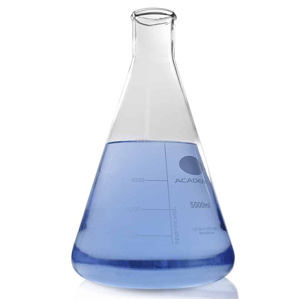 5000ml Easy Pour Academy Borosilicate Glass Conical Flask