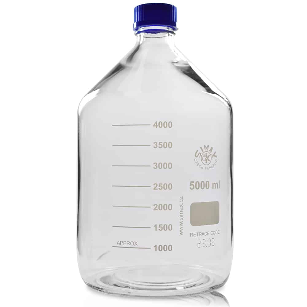 5000ml Borosilicate Glass Narrow Neck Reagent Bottle