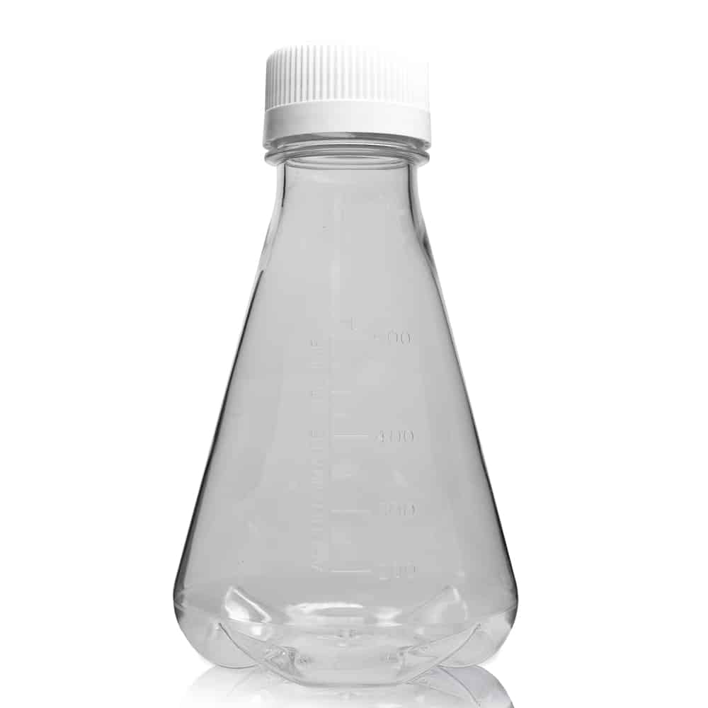 500ml Sterile PETG Erlenmeyer Flask With Vented Cap