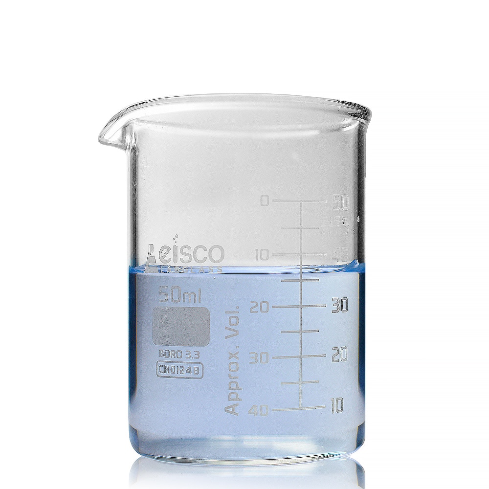 50ml Low Form Eisco Labglass Borosilicate Glass Beaker