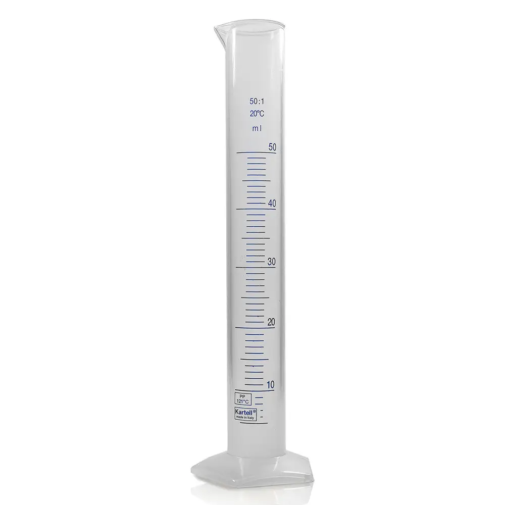 50ml Tall Form Polypropylene Measuring Cylinder