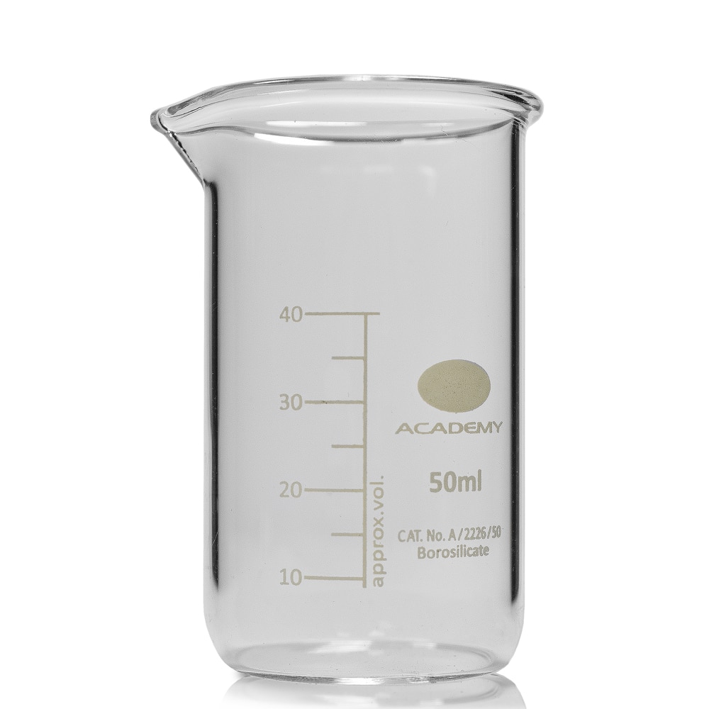 50ml Tall Form Academy Borosilicate Glass Beaker