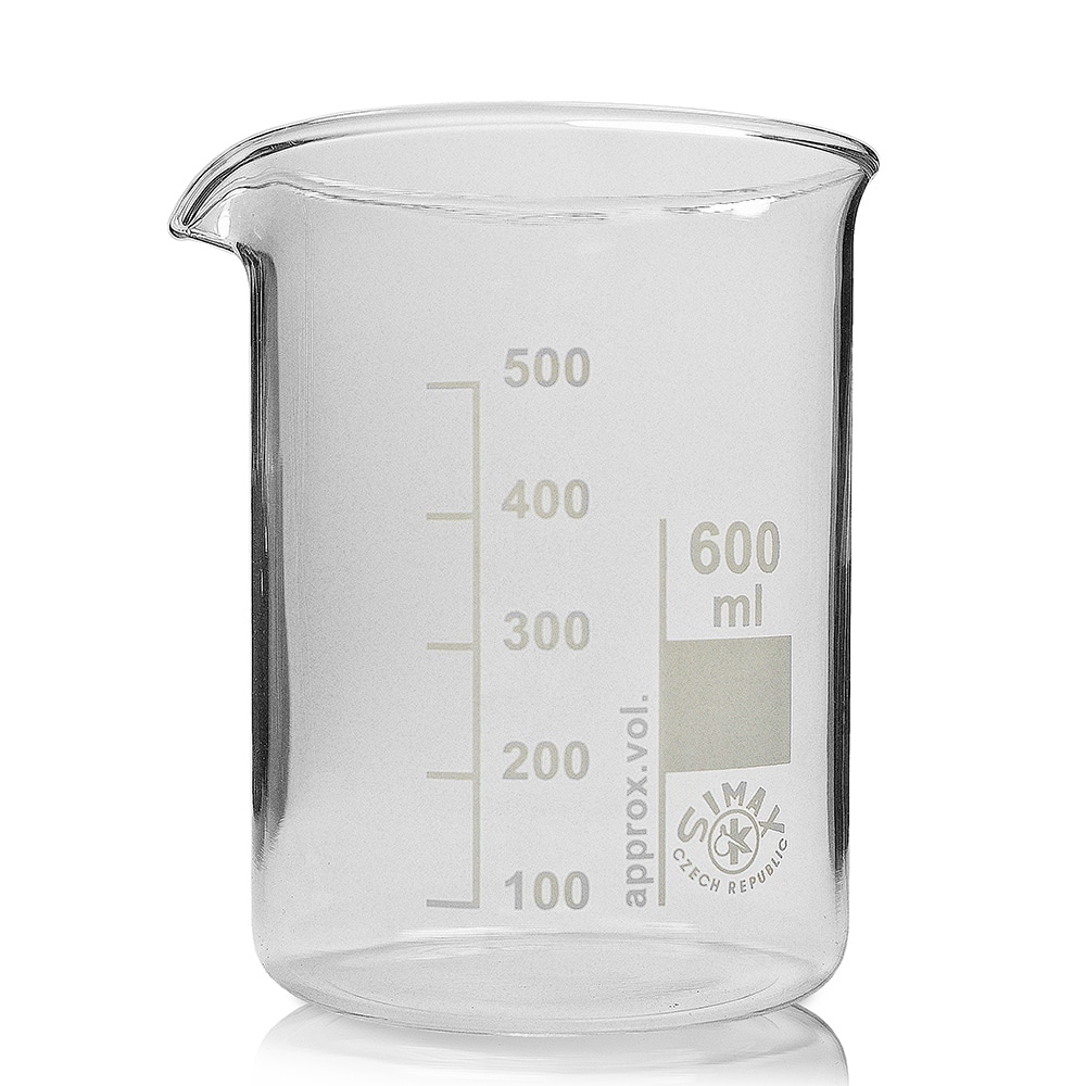 600ml Low Form Borosilicate Glass Beaker