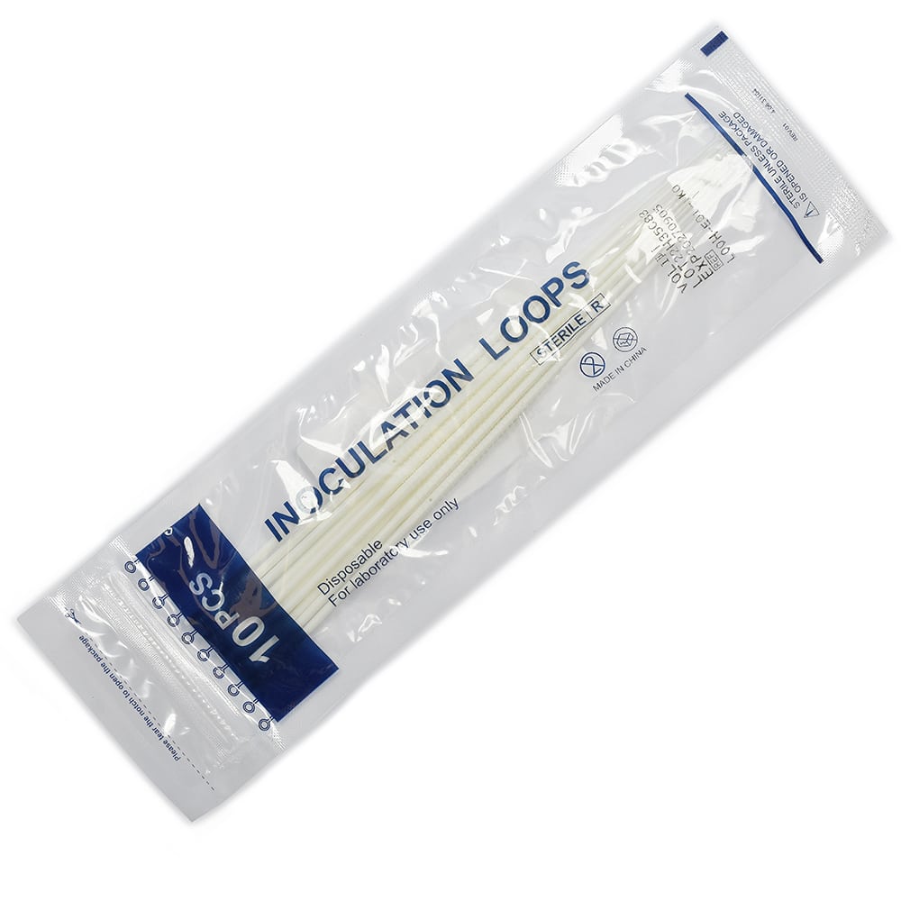 1 µl White Sterile Inoculation Loop