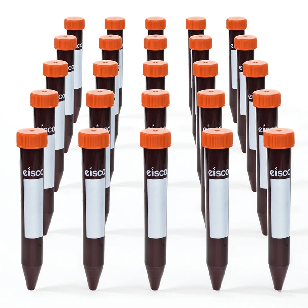 Sterile Racked 15ml Amber Centrifuge Tubes – Flat Cap