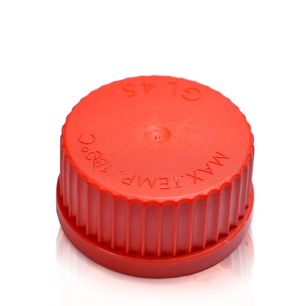 Media Bottle with Red Screw Cap
