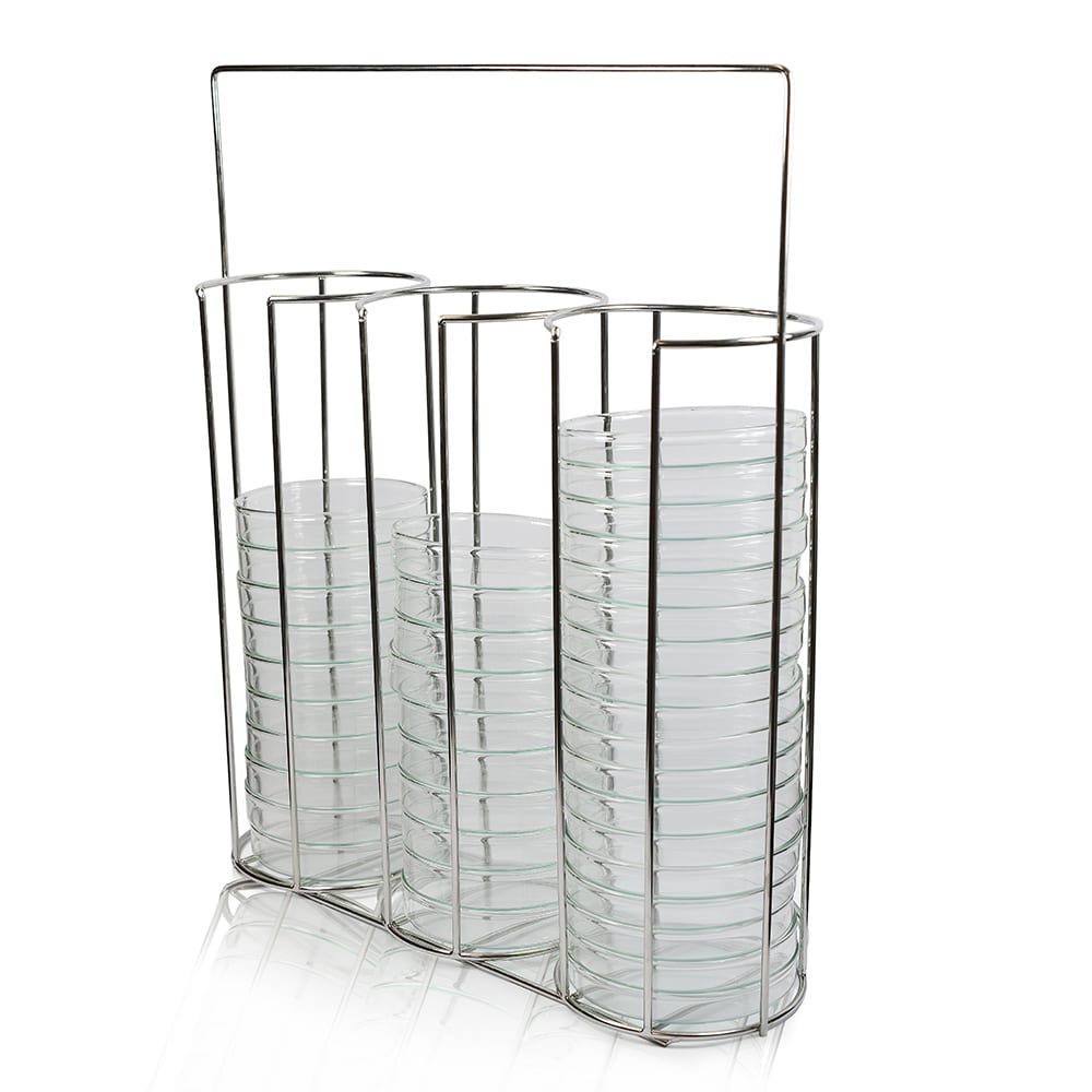Stainless Steel Petri Dish Carrier Rack