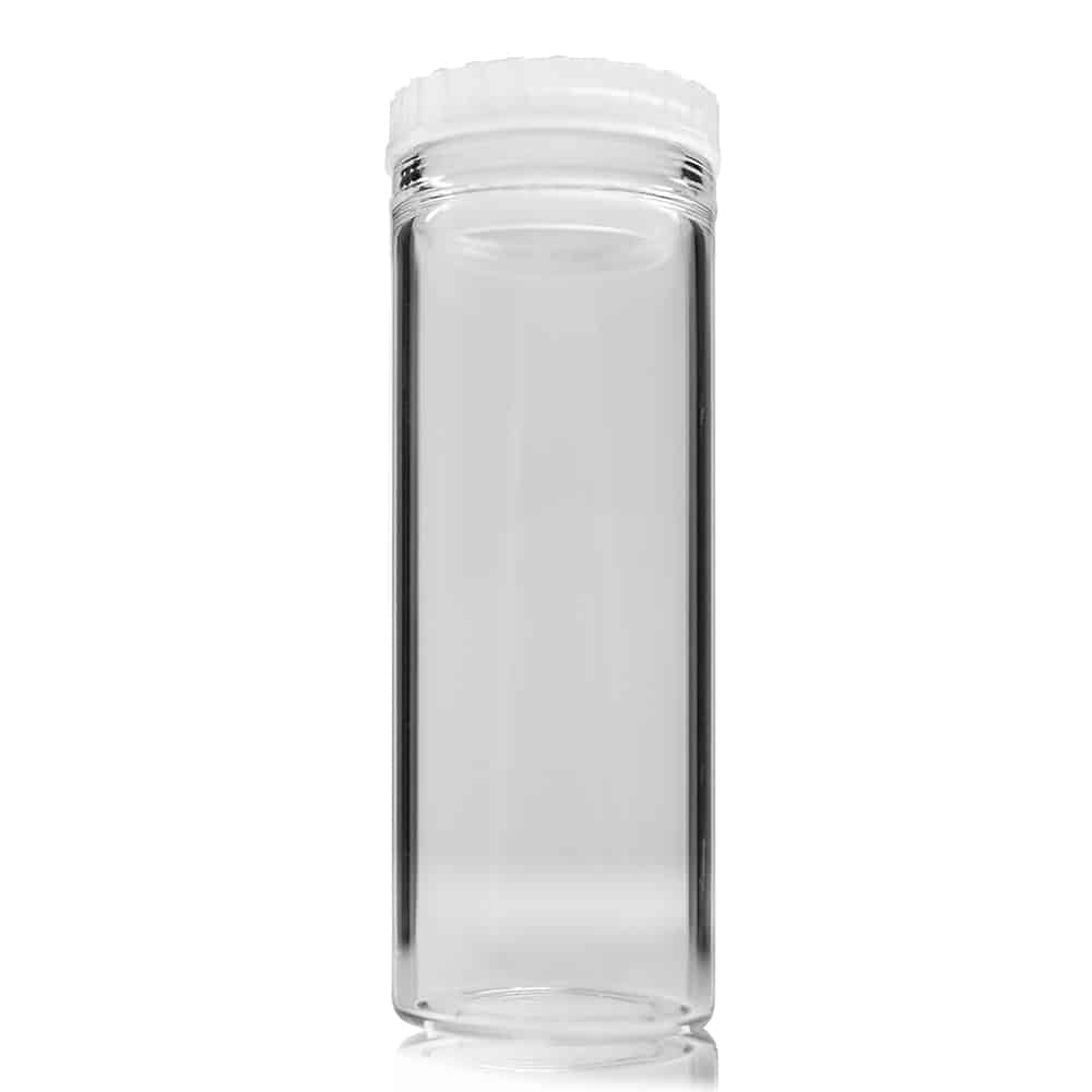 Soda Glass Specimen Tube with Polythene Stopper – 50 × 19 mm