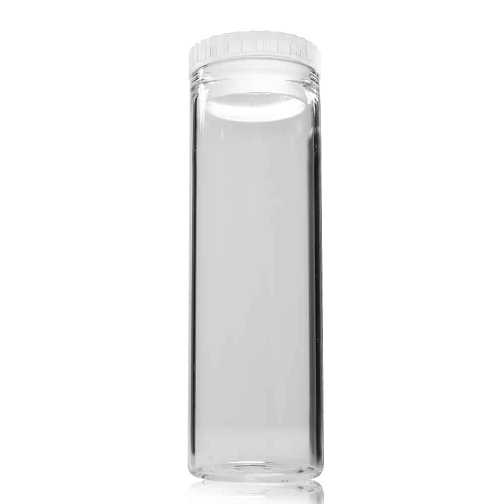 75×25mm Soda Glass Specimen Tube with Polythene Stopper