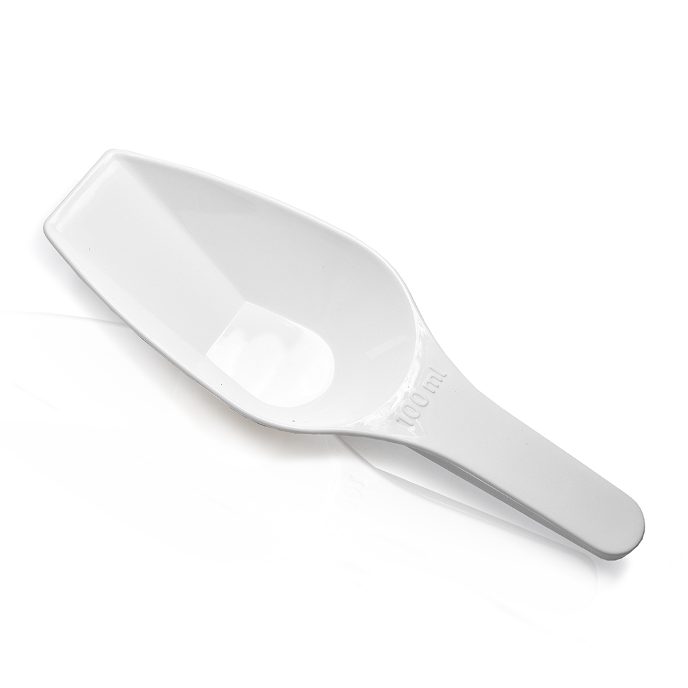 100ml Flat Bottom Polypropylene Weighing Scoop