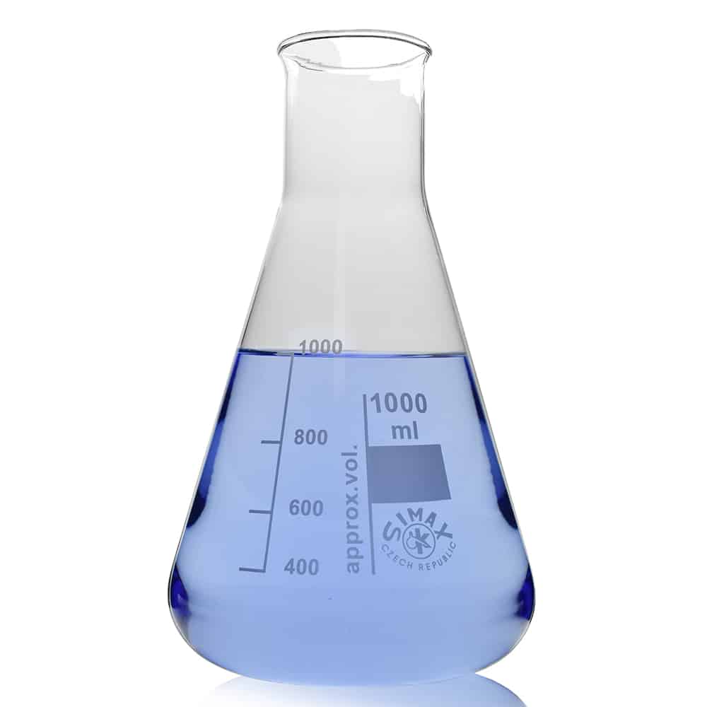 1000ml Borosilicate Glass Conical Laboratory Flask
