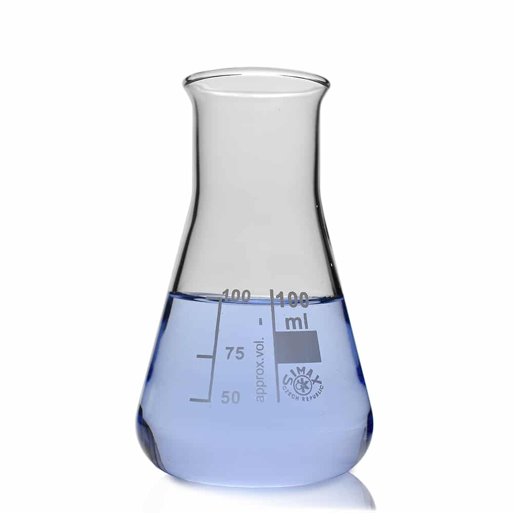 100ml Borosilicate Glass Conical Laboratory Flask