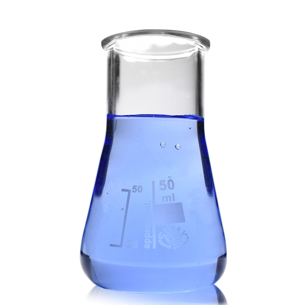 50ml Simax Borosilicate Glass Wide Neck Conical Laboratory Flask