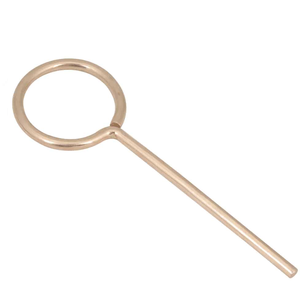 Retort Ring, Closed - 2" I.D. with 5.5" Stem - Plated Mild Steel